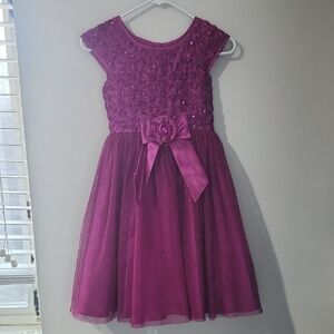 Jona Michelle Fuchsia Floral Kids Dress